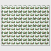 Papier Cadeau Bois de pin blanc Xmas Aquarelle fine (Plat)