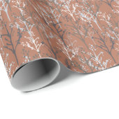 Papier Cadeau Bois d'hiver arbres d'hiver (Coin rond)