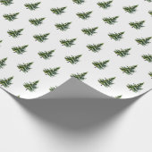 Papier Cadeau Bois d'hiver Forêt de petits sapins (Coin)