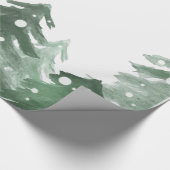 Papier Cadeau Bois d'hiver, Neige forestière (Coin)