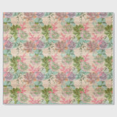 Papier Cadeau Bois floral Papier à enveloppement populaire moder (Plat)