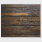 Papier Cadeau Bois foncé de style naturel occidental (Plat)