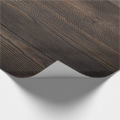 Papier Cadeau Bois foncé rustique texture (Coin)
