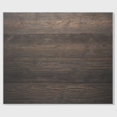 Papier Cadeau Bois foncé rustique texture (Plat)