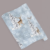 Papier Cadeau Bois Hiver Cerf de Noël Arbre de neige Flacon de n