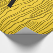 Papier Cadeau Bois jaunes de faux de monogramme (Coin)