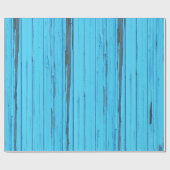 Papier Cadeau bois patiné bleu (Plat)