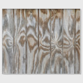 Papier Cadeau bois patiné rustique (Plat)