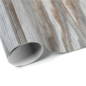 Papier Cadeau bois patiné rustique (Coin rond)