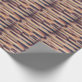 Papier Cadeau Bois planches design brun (Coin)