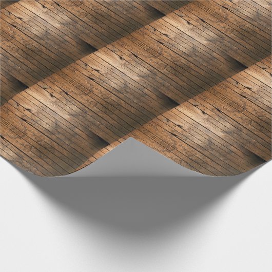 Papier Cadeau Bois rustique (Coin)