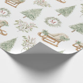 Papier Cadeau Bois rustique Monogran (Coin)