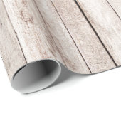 Papier Cadeau Bois rustique planches à granges Ferme Mariage boi (Coin rond)