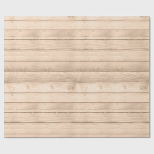 Papier Cadeau Bois Tan Rustique (Plat)