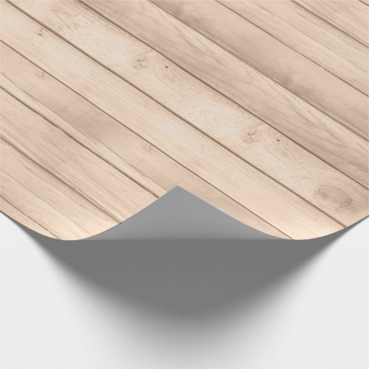 Papier Cadeau Bois Tan Rustique (Coin)