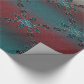 Papier Cadeau Bois turquoise de rouge bleu (Coin)