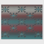 Papier Cadeau Bois turquoise de rouge bleu (Plat)