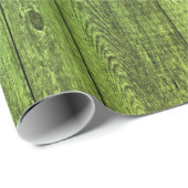 Papier Cadeau bois vert (Coin rond)