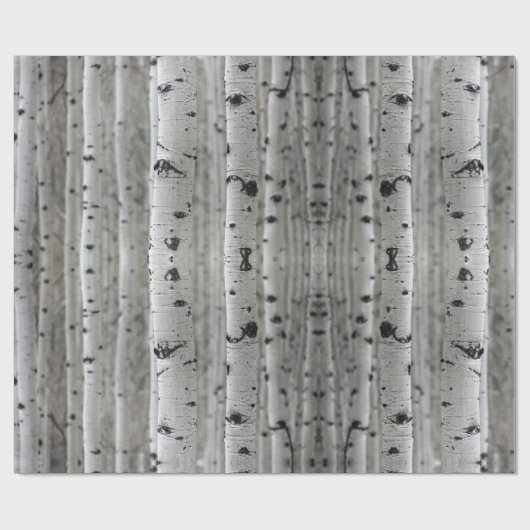 Papier Cadeau Boiseries, noir & blanc (Plat)