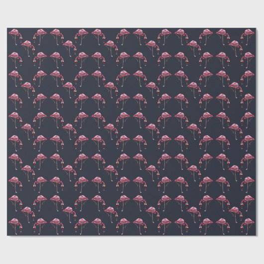 Papier Cadeau Boisson à vin rose Flamingo Patte (Plat)