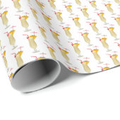 Papier Cadeau boisson cocktail sur fond blanc (Coin rond)