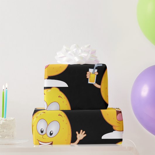 Papier Cadeau Boisson de citron juteux