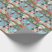 Papier Cadeau Boisson de Noël de Boston Terrier (Coin)
