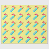 Papier Cadeau Boisson tropicale boisson colorée été cocktail haw (Plat)