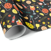 Papier Cadeau Boissons de boisson et de 🍾 🥂 - pickball   (Coin rond)