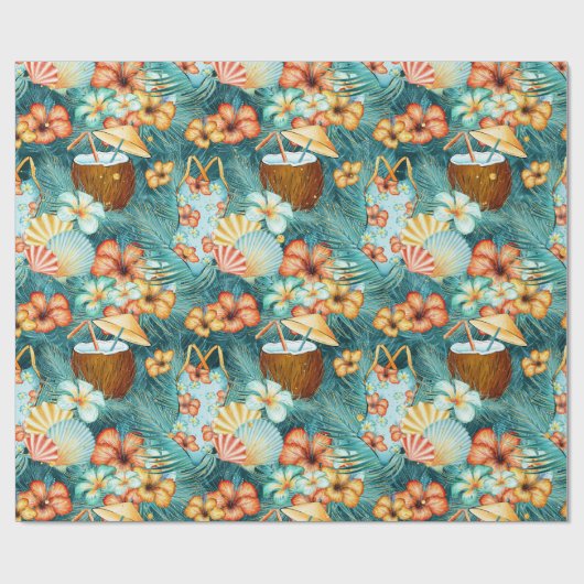 Papier Cadeau Boissons de noix de coco (Plat)