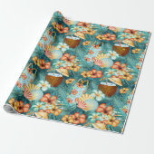 Papier Cadeau Boissons de noix de coco (Déroulé)