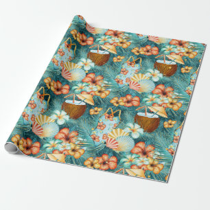 Papier Cadeau Boissons de noix de coco