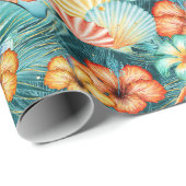 Papier Cadeau Boissons de noix de coco (Coin rond)