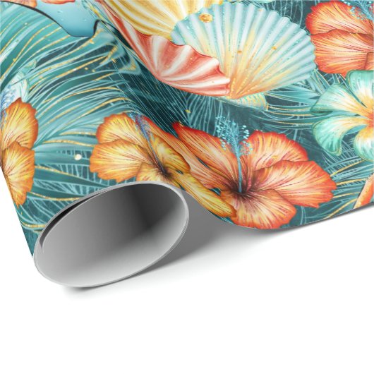 Papier Cadeau Boissons de noix de coco (Coin rond)