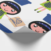 Papier Cadeau Boîte à pizza Recycling Girl Amusante Éco-Friendly