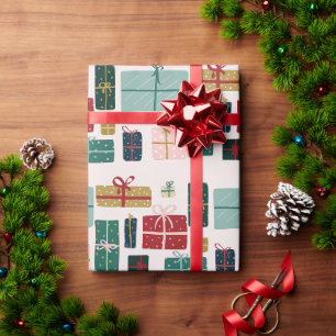 Papier Cadeau Boîte cadeau de Noël coloré Motifs