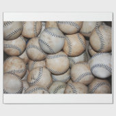 Papier Cadeau Boîte de Baseballs (Plat)