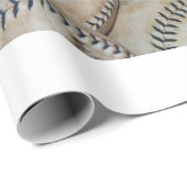 Papier Cadeau Boîte de Baseballs (Coin rond)