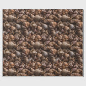 Papier Cadeau Boîte de coquillages Papier à Motif extensible (Plat)