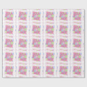 Papier Cadeau Boîte Polkadot rose (Plat)