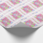 Papier Cadeau Boîte Polkadot rose (Coin)
