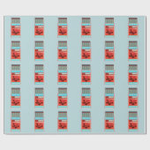 Papier Cadeau Boîte rétro de correspondances pop art (Plat)