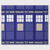 Papier Cadeau Boîte téléphonique publique de police (Plat)