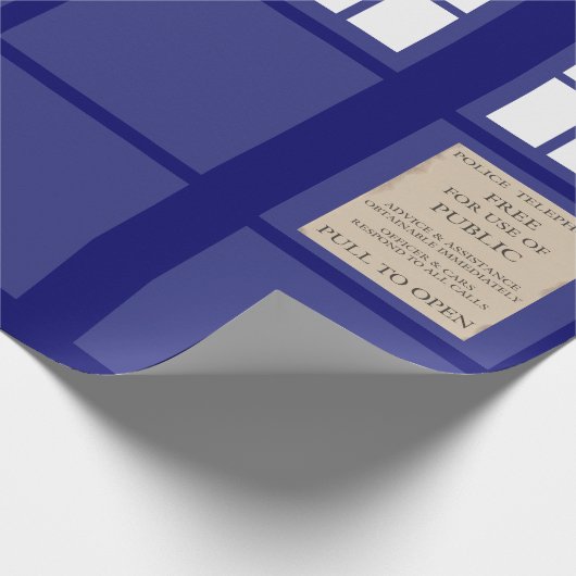 Papier Cadeau Boîte téléphonique publique de police (Coin)