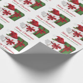 Papier Cadeau Boîtes Cadeaux Blanches Et Vertes Avec Texte Perso (Coin)