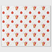 Papier Cadeau Boîtes design de vacances de style rétro, ornement (Plat)