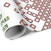 Papier Cadeau Boîtes éparses Nom personnalisé Noël (Coin rond)