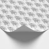Papier Cadeau Boîtier en blanc : texte modifiable (Coin)