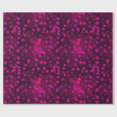 Papier Cadeau Bokeh rose chaud moderne lumières de Noël abstrait (Plat)