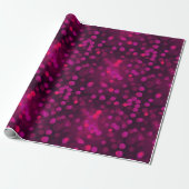 Papier Cadeau Bokeh rose chaud moderne lumières de Noël abstrait (Déroulé)